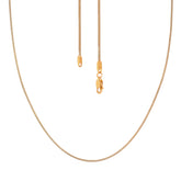 22k Two Tone Gold Round Fox Chain measuring 1.5mm width x 16 inch length